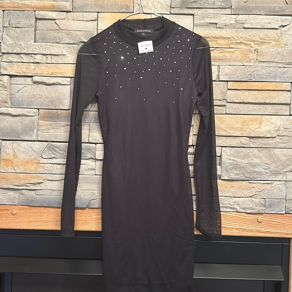 Long sleeve mèche dress